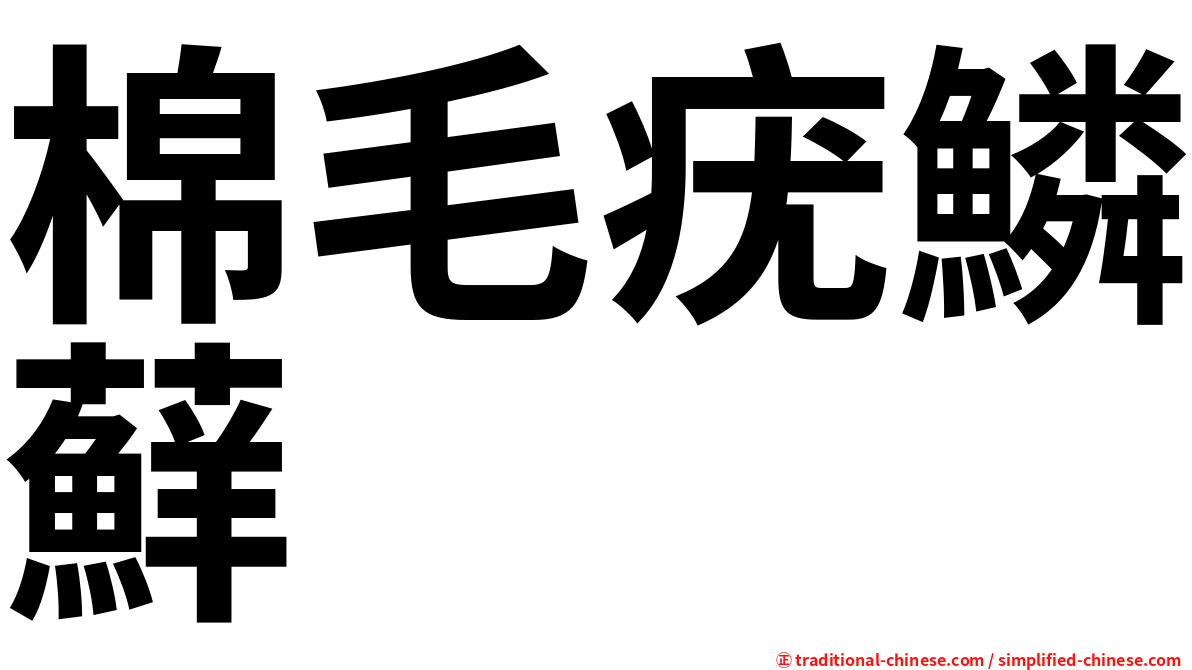 棉毛疣鱗蘚