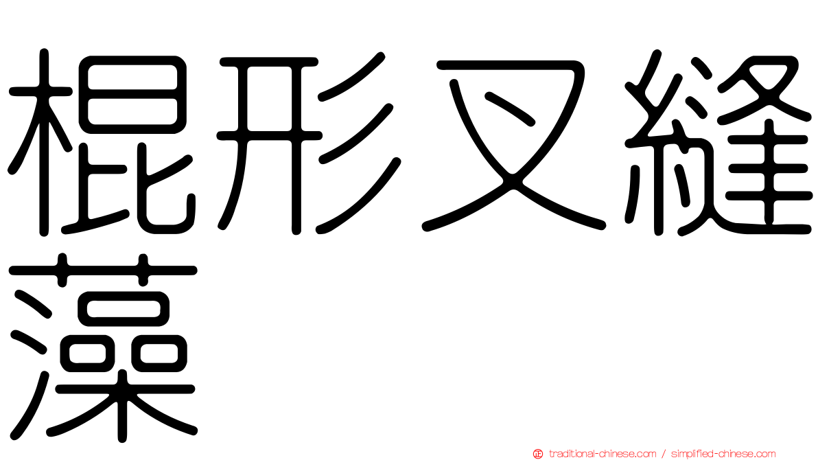 棍形叉縫藻