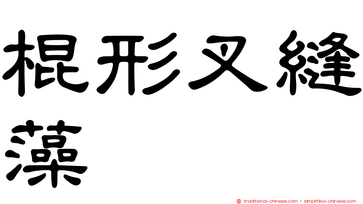 棍形叉縫藻