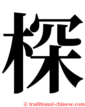 棎 serif font