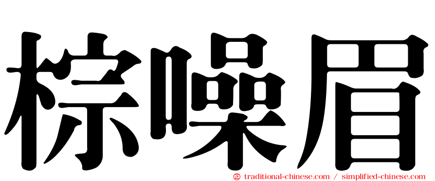 棕噪眉