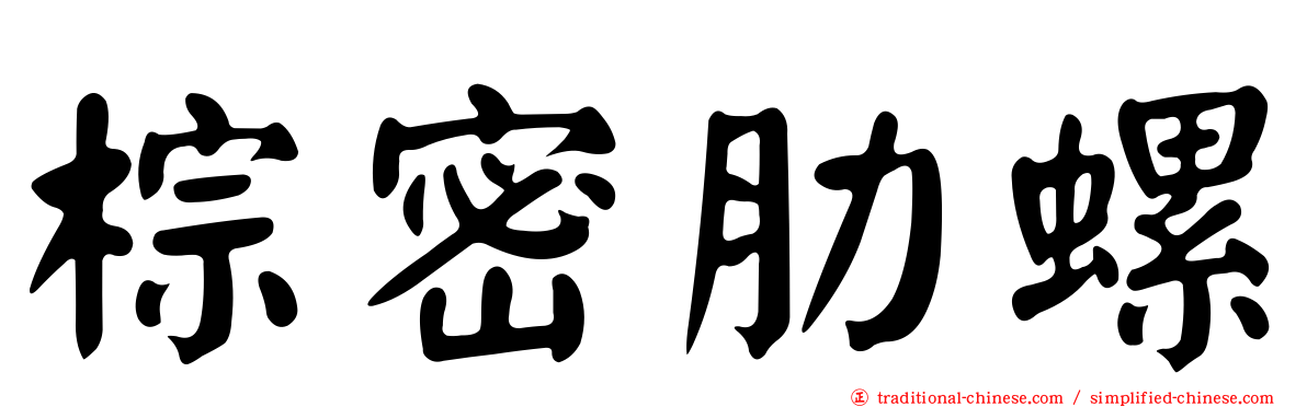 棕密肋螺