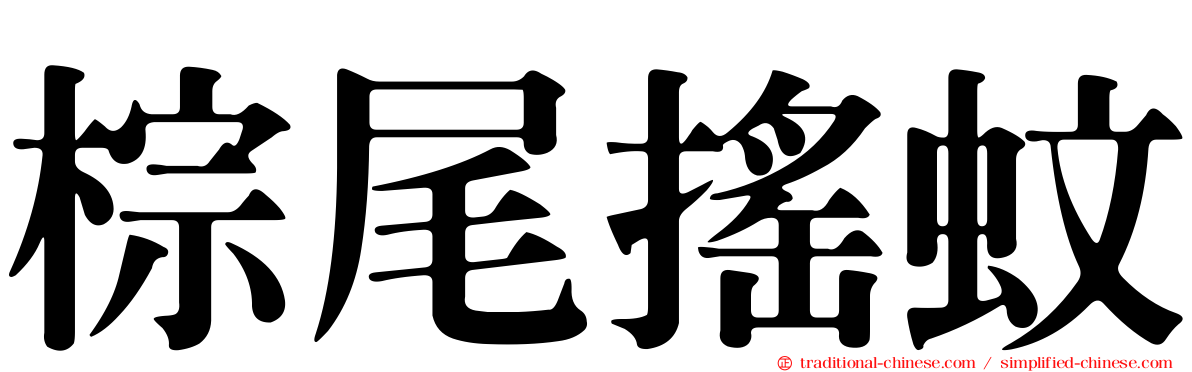 棕尾搖蚊