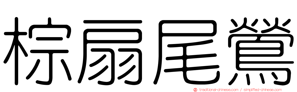 棕扇尾鶯
