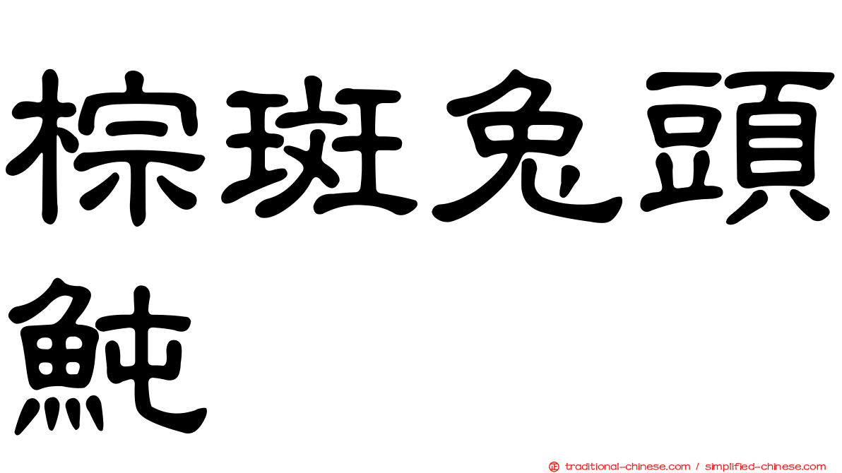 棕斑兔頭魨