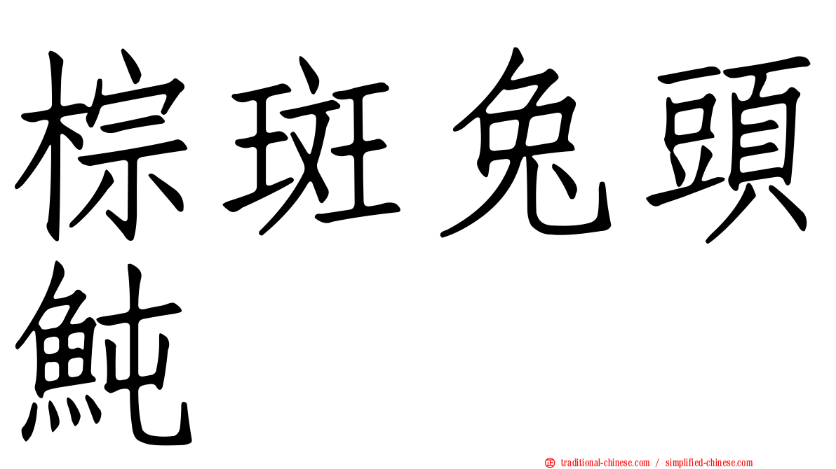 棕斑兔頭魨