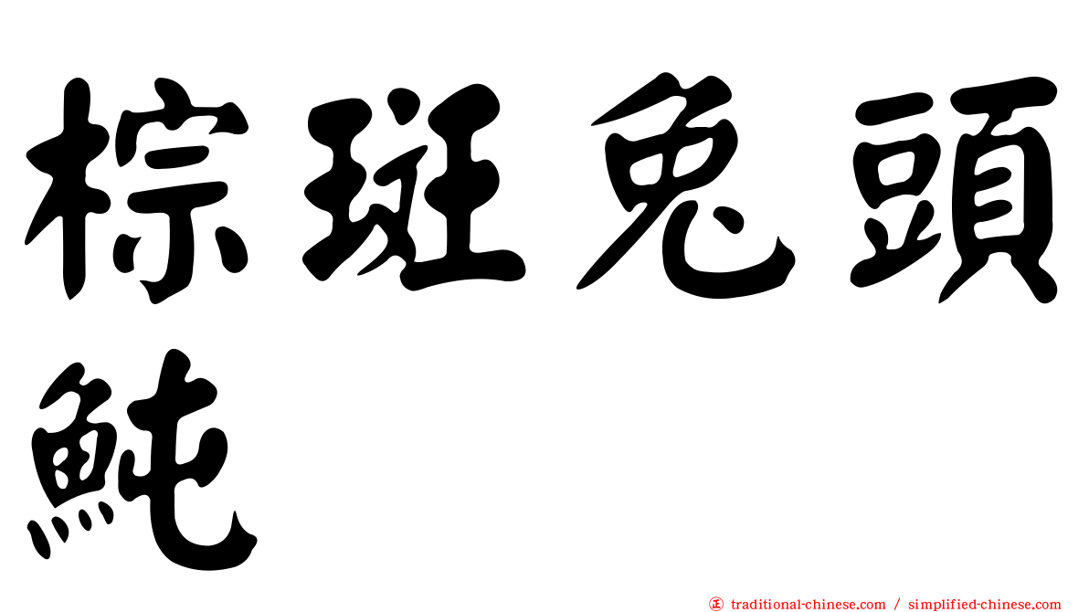 棕斑兔頭魨