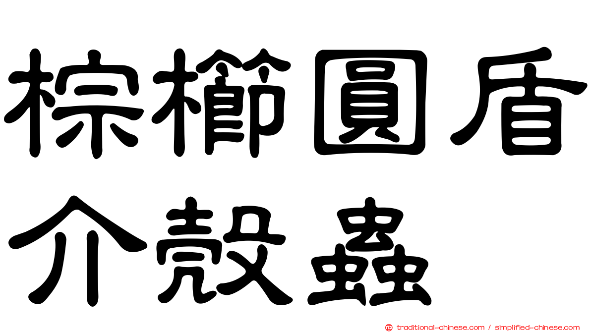 棕櫛圓盾介殼蟲