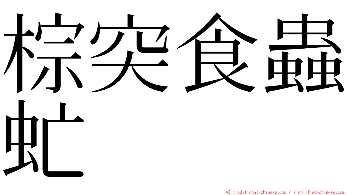 棕突食蟲虻 ming font