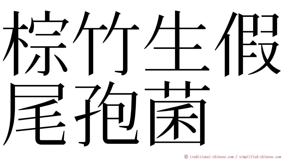 棕竹生假尾孢菌 ming font