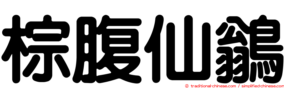 棕腹仙鶲