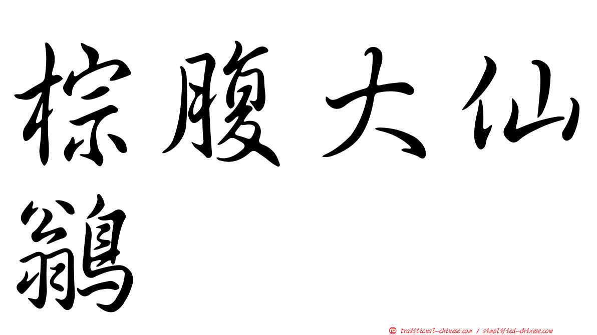 棕腹大仙鶲