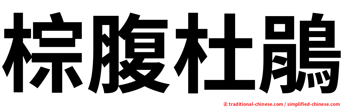 棕腹杜鵑