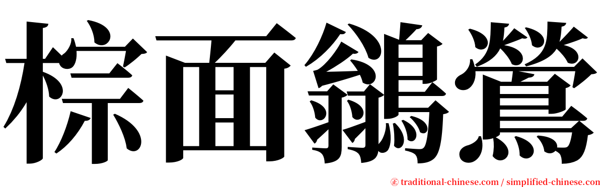 棕面鶲鶯 serif font