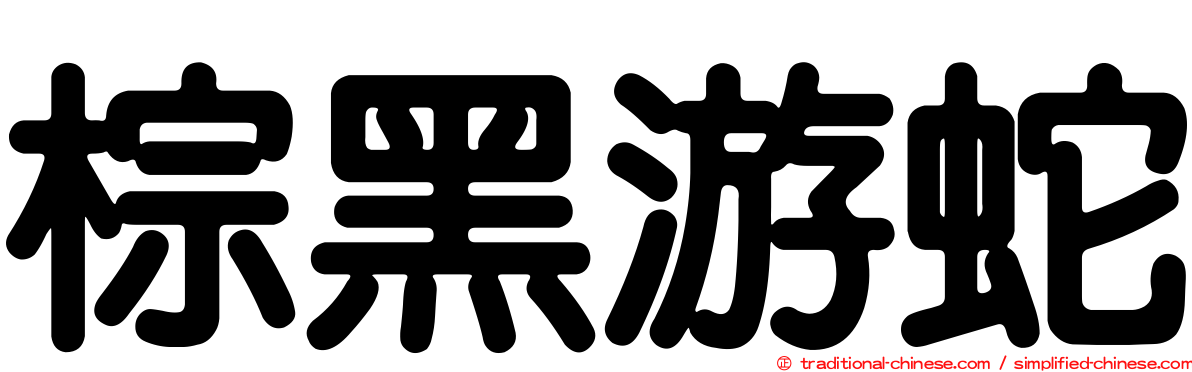 棕黑游蛇