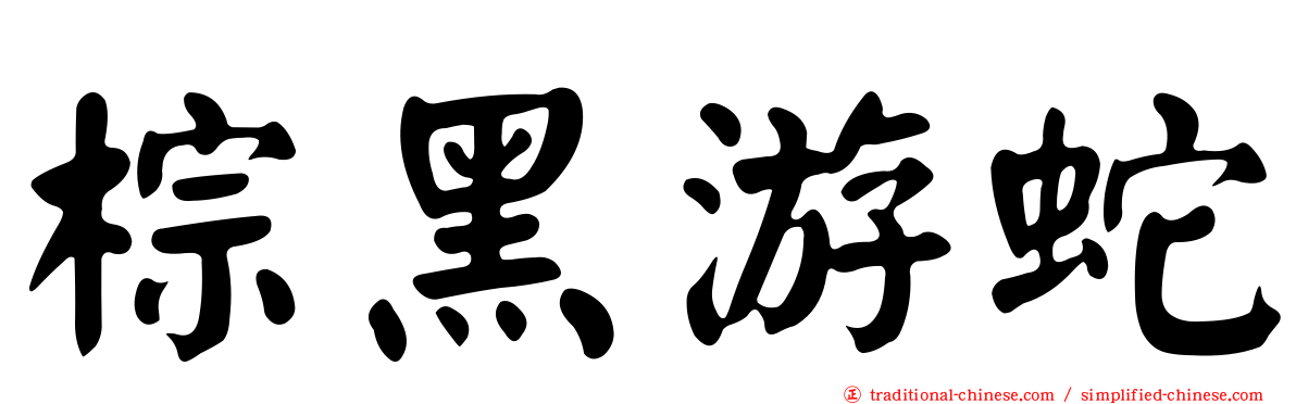 棕黑游蛇