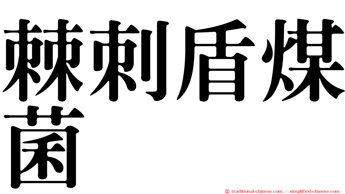 棘刺盾煤菌