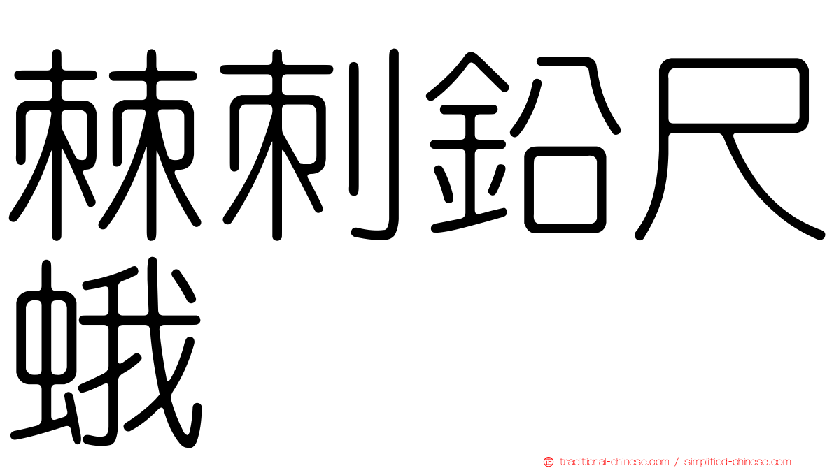 棘刺鉛尺蛾