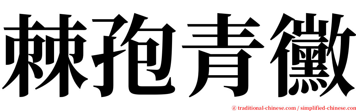 棘孢青黴 serif font