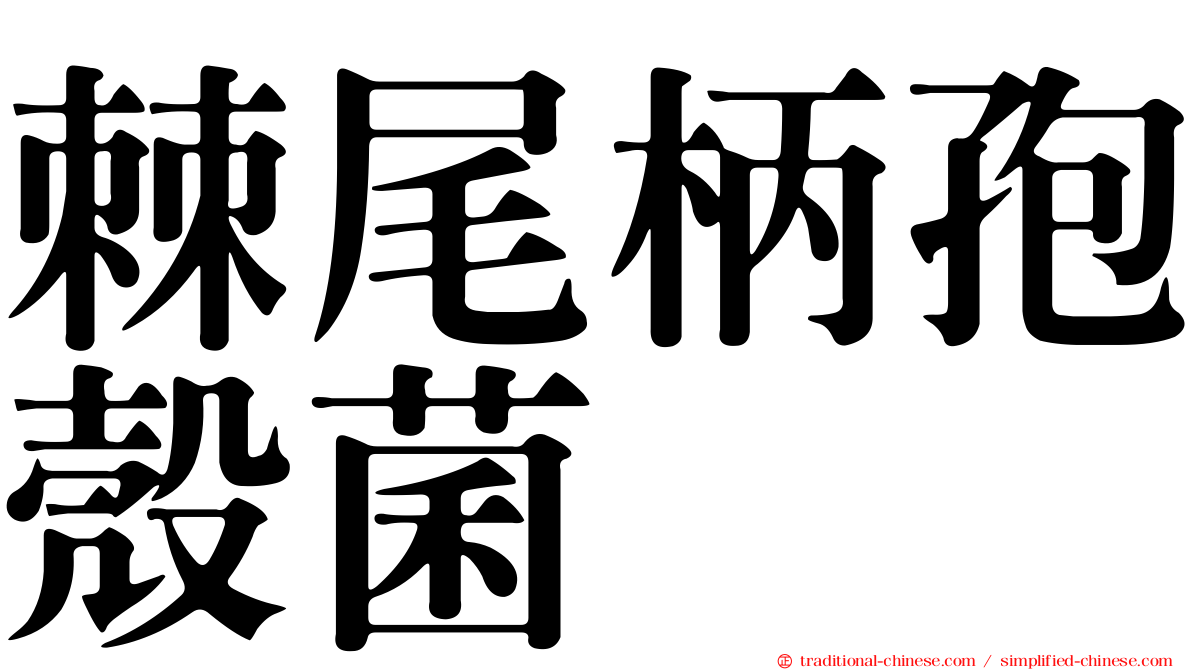 棘尾柄孢殼菌