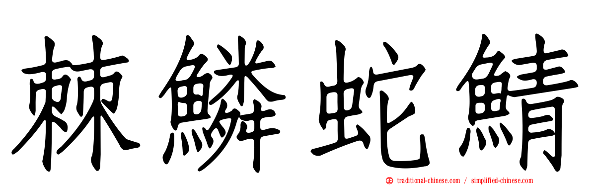 棘鱗蛇鯖