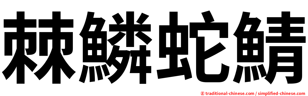 棘鱗蛇鯖