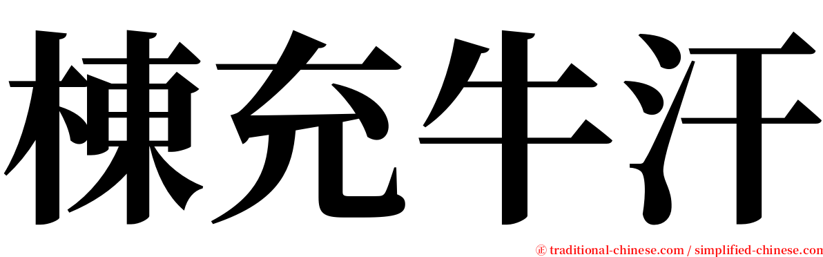 棟充牛汗 serif font