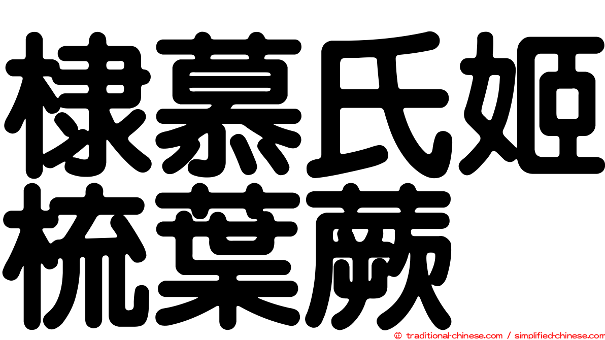 棣慕氏姬梳葉蕨