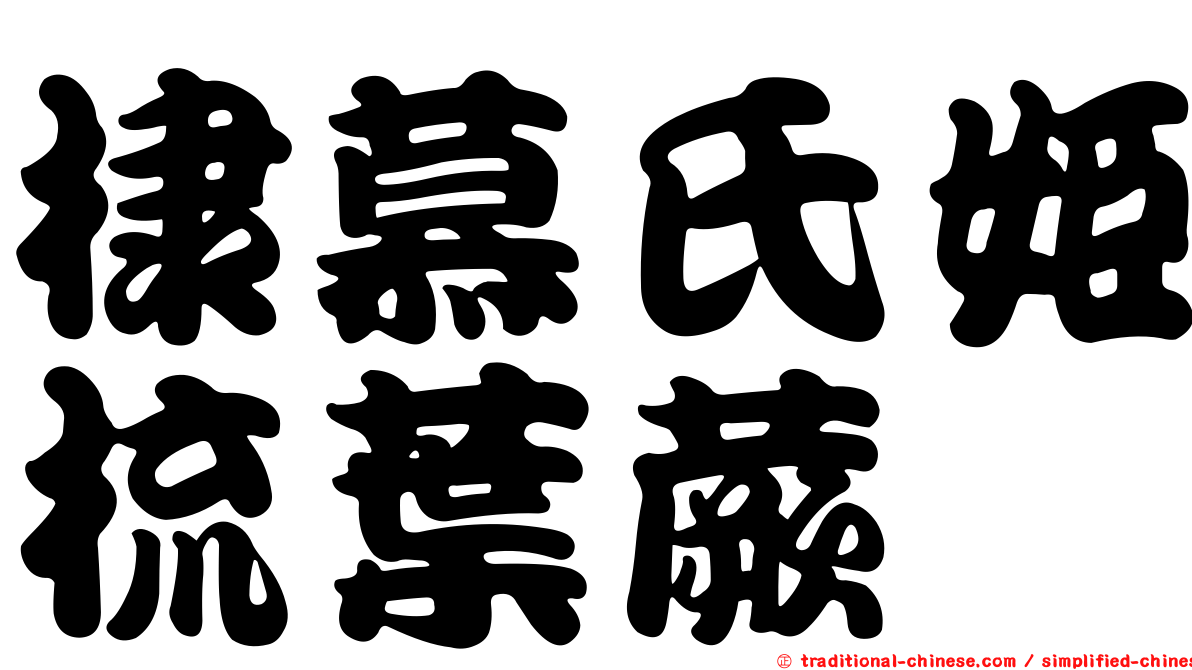 棣慕氏姬梳葉蕨
