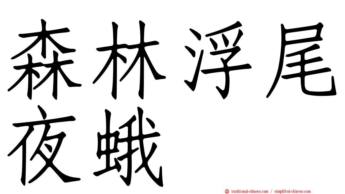 森林浮尾夜蛾