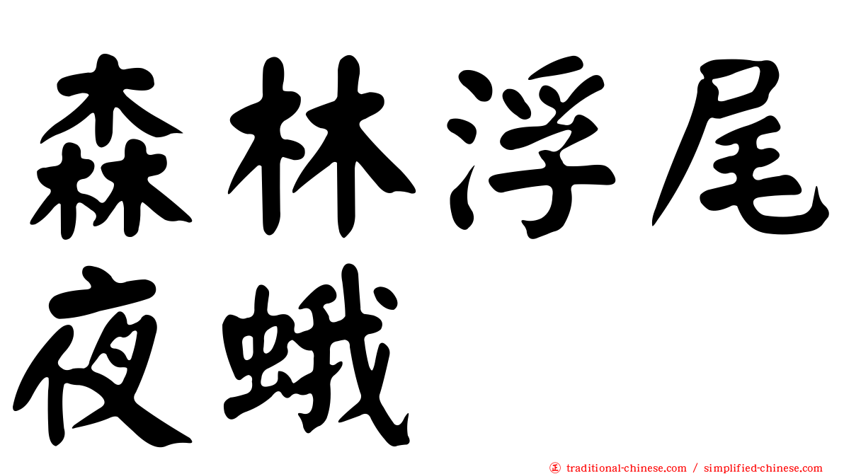 森林浮尾夜蛾