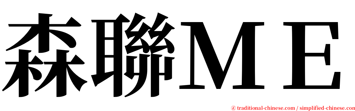 森聯ＭＥ serif font