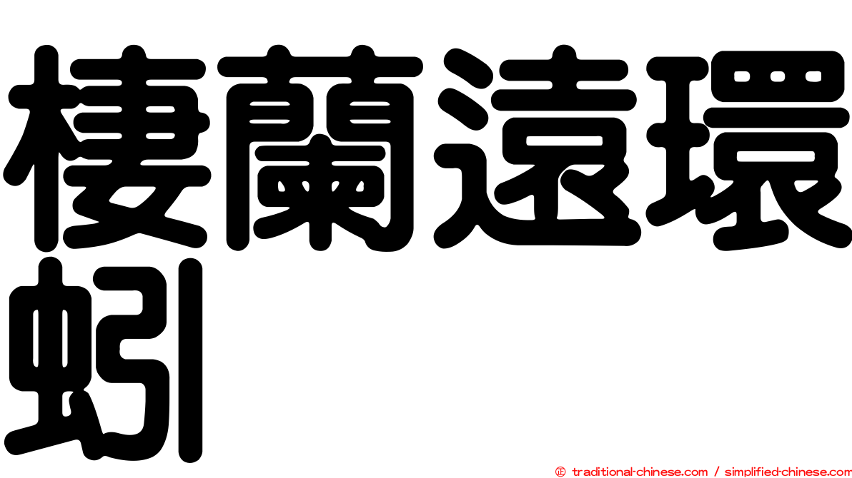 棲蘭遠環蚓