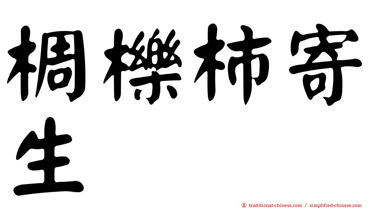 椆櫟柿寄生