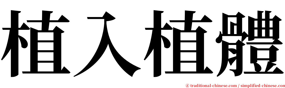 植入植體 serif font