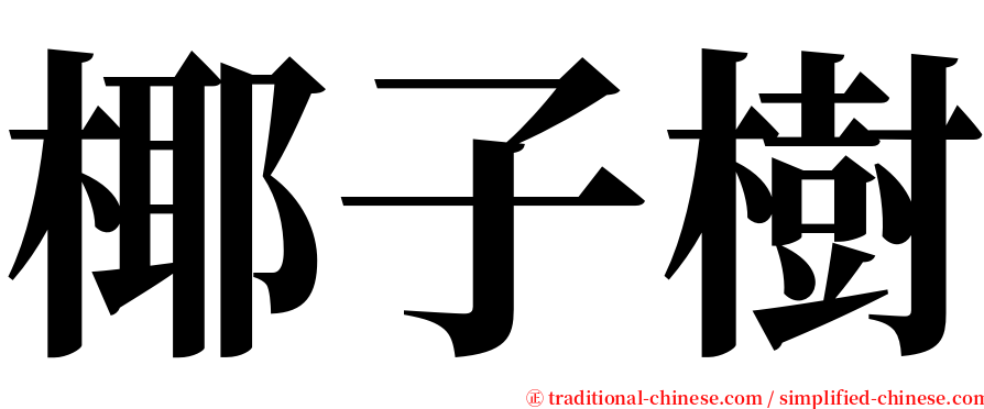 椰子樹 serif font