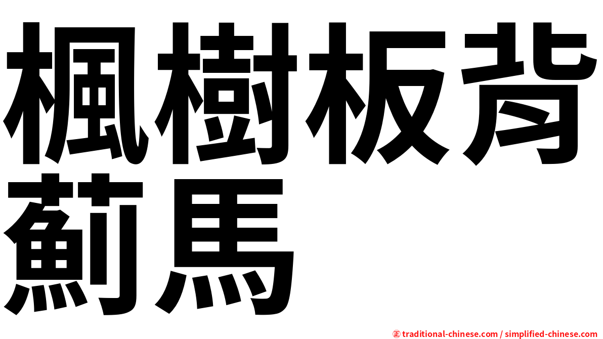 楓樹板背薊馬