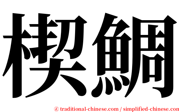 楔鯛 serif font