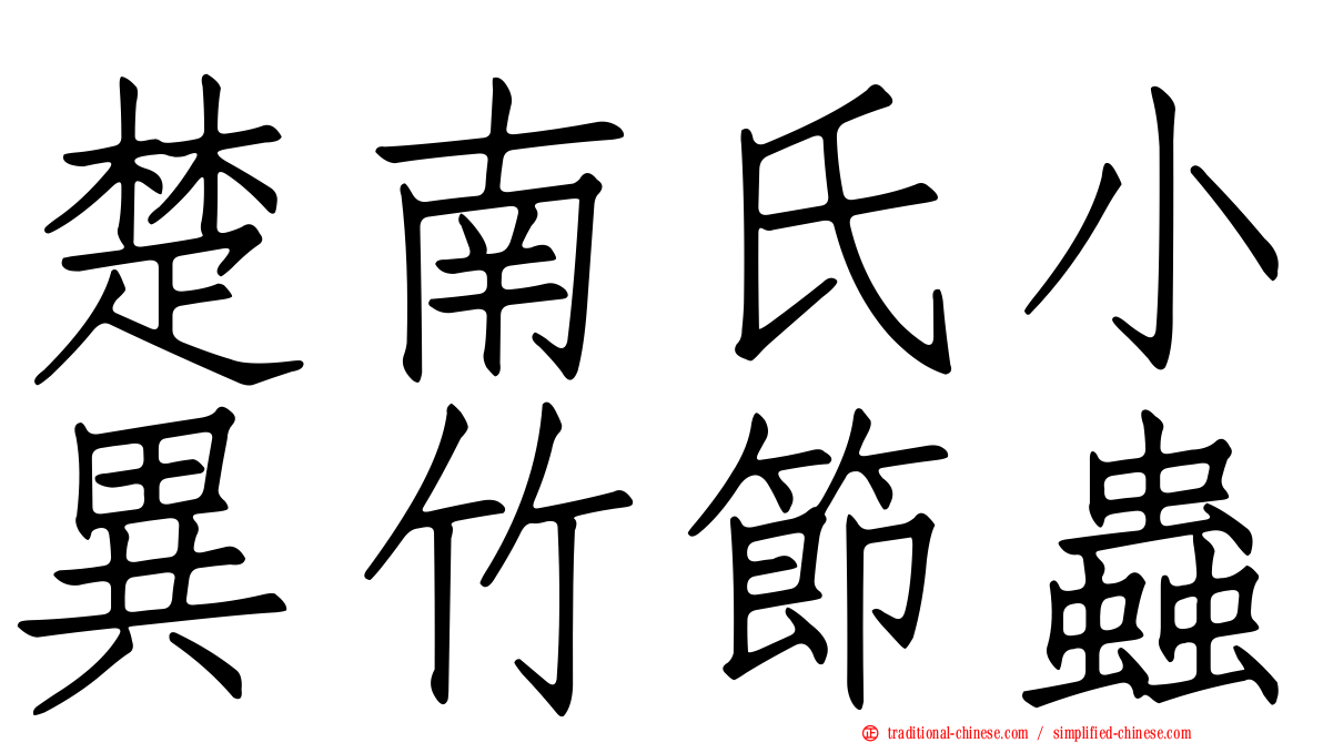 楚南氏小異竹節蟲