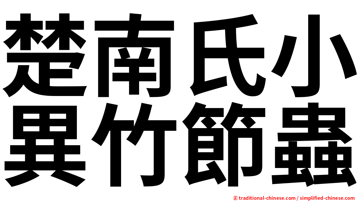 楚南氏小異竹節蟲