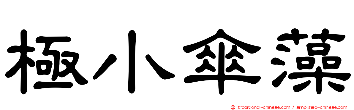 極小傘藻