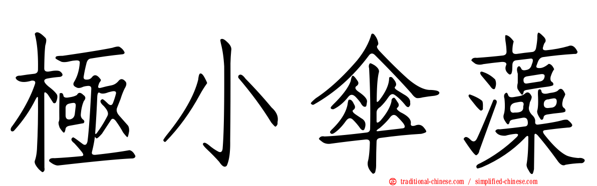 極小傘藻