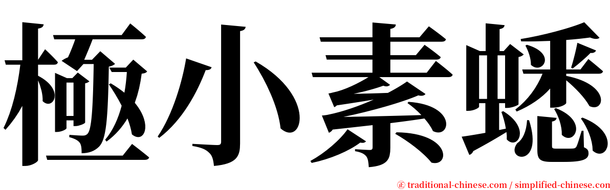 極小素蟋 serif font