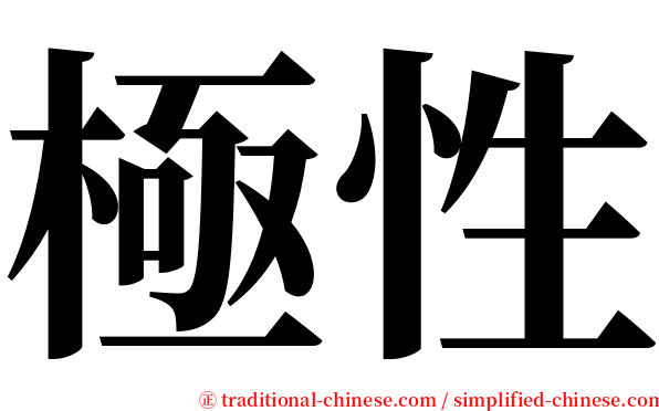 極性 serif font