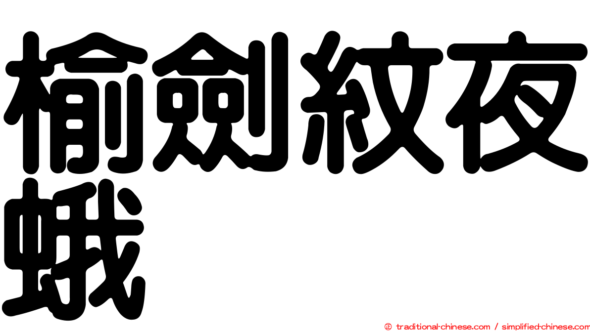 榆劍紋夜蛾