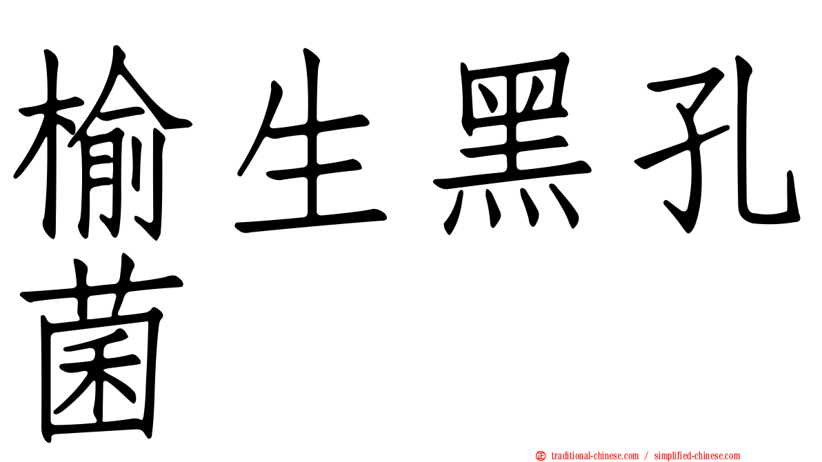 榆生黑孔菌
