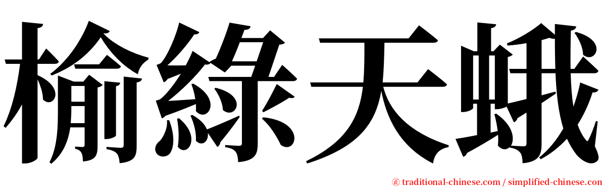 榆綠天蛾 serif font