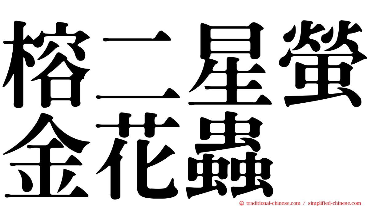 榕二星螢金花蟲