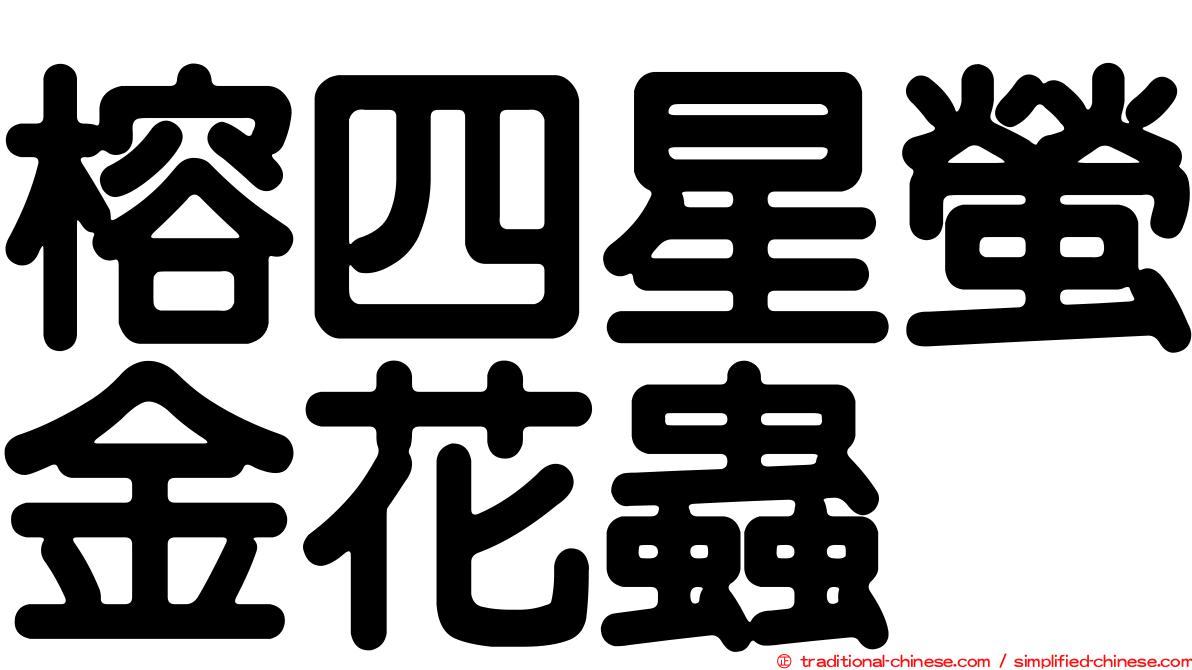 榕四星螢金花蟲