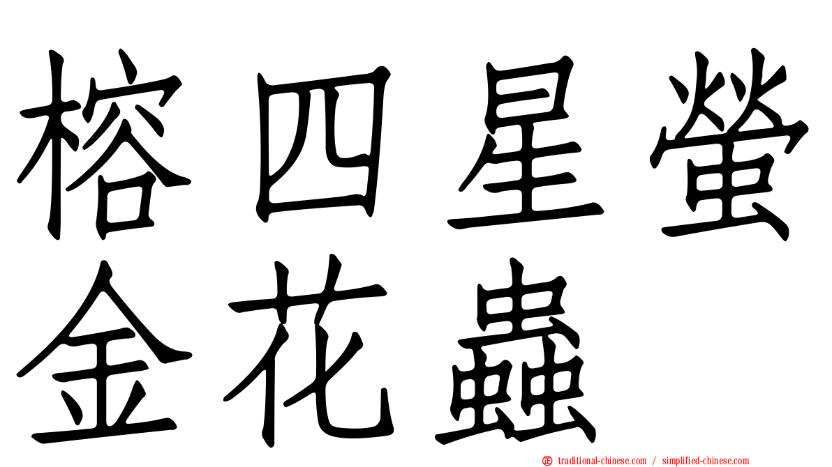 榕四星螢金花蟲